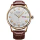 BUREI Herren Armbanduhr Analog Wasserdicht Uhr Männer Quarz Armbanduhr Römische Ziffern Herrenuhr Klassisch Lederarmband Kalender
