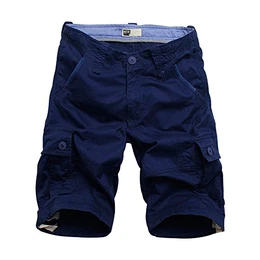 Herren Cargo Shorts Baumwolle Dunkelblau 32