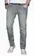A. Salvarini Designer Herren Jeans Hose Basic Stretch Jeanshose Regular Slim [AS029 - Hellgrau - W32 L32]