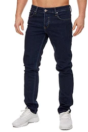 Jeans Herren Slim Fit Stretch Jeanshose Hose Denim 16533 (32/32, Dunkelblau)
