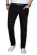 ALESSANDRO SALVARINI Herren Slim Fit Jeans Hose Denim Stretch-Jeans Jeanshose Washed [AS028 - Schwarz - W32 L32]