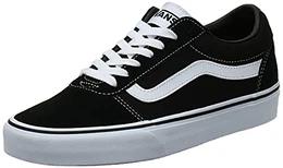 Herren Ward Sneaker, Schwarz Suede Canvas Black White, 43 EU