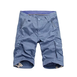 Herren Cargo Shorts Baumwolle Hellblau 36