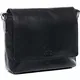SID & VAIN Messenger Bag echt Leder Laptoptasche Spencer groß Businesstasche Umhängetasche Laptopfach 15.6'' Ledertasche Herren schwarz