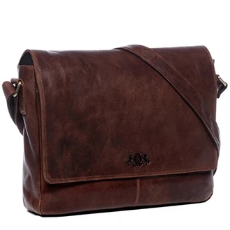 SID & VAIN Laptoptasche Messenger Bag Spencer 15 Zoll Laptopfach braun SID & VAIN Laptoptasche Messenger Bag Spencer 15 Zoll Laptopfach braun