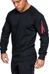 Amaci&Sons Cargo Pullover Sweatshirt Hoodie Sweater Camouflage 4006 Anthrazit