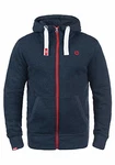 !Solid Benn High-Neck Herren Sweatjacke Kapuzenjacke Hoodie Mit Kapuze Reißverschluss Fleece-Innenseite Blau (8991)