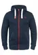 !Solid Benn High-Neck Herren Sweatjacke Kapuzenjacke Hoodie Mit Kapuze Reißverschluss Und Fleece-Innenseite, Größe:M, Farbe:Insignia Blue Melange (8991)