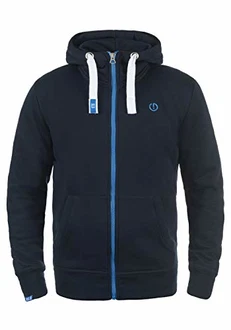 !Solid Benn High-Neck Herren Sweatjacke Kapuzenjacke Hoodie Mit Kapuze Reißverschluss Fleece-Innenseite Insignia Blue (1991)