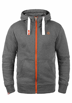 !Solid Benn High-Neck Herren Sweatjacke Kapuzenjacke Hoodie Mit Kapuze Reißverschluss Fleece-Innenseite Grau Melange (8236) !Solid Benn High-Neck Herren Sweatjacke Kapuzenjacke Hoodie Mit Kapuze Reißverschluss Fleece-Innenseite Grau Melange (8236)
