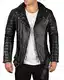 Reichstadt Herren Jacke - RS001LUX Black gen. Leather - Silver Zipper M