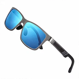 Retro Al-Mg Rahmen für Männer Polarisierte Sonnenbrille UV400 Schutz MS0