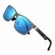 GQUEEN Retro Al-Mg Rahmen für Männer Polarisierte Sonnenbrille UV400 Schutz MS0