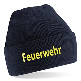 Ann Susan Strickmütze bestickt mit Feuerwehr mit oder ohne Ihrem Ort, oder individuell gestaltbar