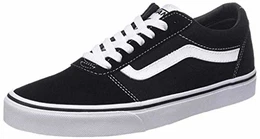 Herren Ward Sneaker Ward Trainers, (SUEDE/CANVAS) BLACK/WHITE, 41 EU