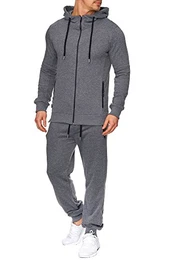 Herren Sportanzug Jogginganzug Trainingsanzug Sporthose&Hoodie 17203 Anthrazit M