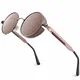 GQUEEN Retro Runde Steampunk Polarisierte Sonnenbrille MTS2