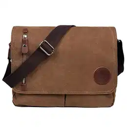 Umhängetasche, Unisex Vintage Canvas Schultertasche.(Braun)