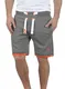 !Solid BenjaminShorts Herren Sweatshorts Kurze Hose Jogginghose Mit Fleece-Innenseite Und Kordel Regular Fit, Größe:M, Farbe:Grey Melange (8236)