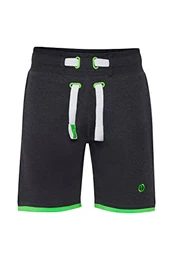 !Solid BenjaminShorts Herren Sweatshorts Kurze Hose Jogginghose Mit Fleece-Innenseite Und Kordel Regular Fit, Größe:M, Farbe:Dark Grey Melange (8288)