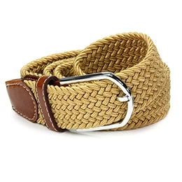 Urcover® Geflochtener Unisex Strech Gürtel in Gold [ 65% Polyester & 35% Elastan ] Komfortabel Elastisch Stretch Belt Stoffgürtel für Damen & Herren Länge: 108 cm