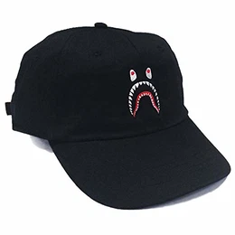 Embroidered Hat Shark 6 Panel Kappe Mütze