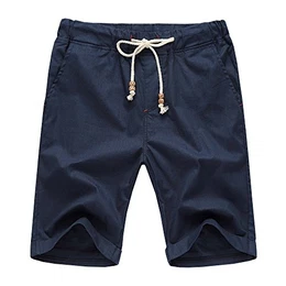 AIYINO Herren Leisure Fit Shorts in Verschiedenen Farben (Medium, Navy)