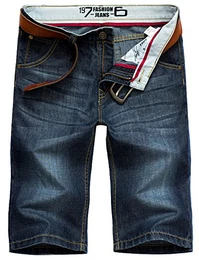 N6061 Herren Jeans Shorts Sommer Kurze Hose Dunkelblau-42