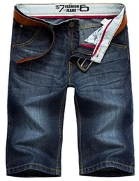 Valuker N6061 Herren Jeans Shorts Sommer Kurze Hose Dunkelblau-32