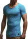 Leif Nelson Herren Oversize T-Shirt Rundhals Basic Shirt LN6281; Größe M, Tuerkis