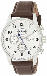 Hugo Herren Chronograph Quarz Armbanduhr mit Lederarmband 1513495