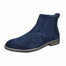 Herren Chelsea Boots Wildleder Stiefel Stiefeletten Marine URBAN-06 Größe 43EU/9.5US