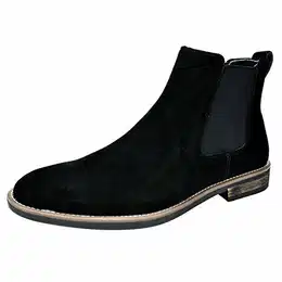 Herren Chelsea Boots Wildleder Stiefel Stiefeletten SCHWARZ URBAN-06 Größe 43EU/9.5US