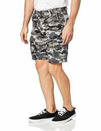 Classic-fit Cargo Shorts, Grey/Black Camo, 32W