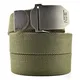 Herren Stoffgürtel Militär Gürtel Leinwand Canvas Stoff Gürtel Textilgürtel mit Glatt Schnalle Jeansgürtel schwarz 130cm lang(Olivenöl)