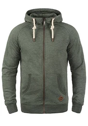 !Solid Vitu Herren Sweatjacke Kapuzenjacke Hoodie mit Kapuze und Reißverschluss, Größe:M, Farbe:Climb Ivy Melange (8785)