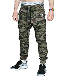 MasonBZ Herren Camouflage Chino Jogginghosen Chinojogger Camo Trainingshosen