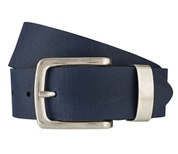 Leder Gürtel 40 mm dunkelblau Rindleder kürzbar Herrengürtel (100 cm)