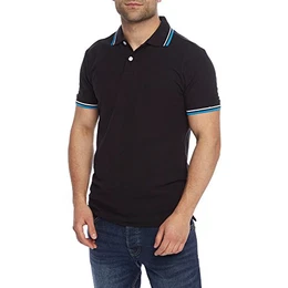 Originals Twintip Piqué-Polohemd (XXX-Large, Schwarz & Blau)
