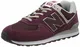 New Balance Herren 574v2 Core Sneaker, Rot (Burgundy), 40 EU