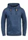 Blend Natsu Herren Kapuzenpullover Hoodie Pullover Mit Kapuze Und Cross-Over-Kragen 100% Baumwolle, Größe:M, Farbe:Navy (70230)
