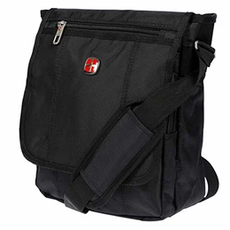 hochwertige Umhängetasche Überschlagtasche im Hochformat für Herren und Damen