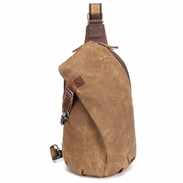 Sling Rucksack Wasserdicht Canvas Lässiger Tagesrucksack Damen Herren EIN Schulter Tasche Crossbody Umhängetasche Schultertasche