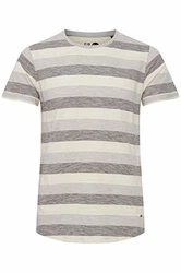 !Solid Thicco Herren T-Shirt Kurzarm Shirt Mit Streifen Und Rundhalsausschnitt Monument (2545)