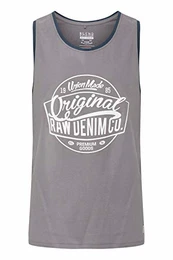 Walex Herren Tank Top Mit Print Und Rundhalsausschnitt Aus 100% Baumwolle, Größe:M, Farbe:Granite (70147)