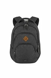 Rucksack Handgepäck mit Laptop Fach 15,6 Zoll, Gepäck Serie BASICS Daypack Melange: Modischer Rucksack in Melange Optik, 096308-05, 45 cm, 22 Liter, anthrazit (grau)