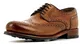 Gordon & Bros Levet 2318 Flex N Rahmengenähter Herren Derby Schnürhalbschuh, Full Brogue, Flexible Goodyear Welted Sohle, für Business, Freizeit Braun (British Tan), EU 43