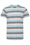 !Solid Thicco Herren T-Shirt Kurzarm Shirt Mit Streifen Und Rundhalsausschnitt Blau