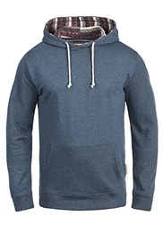 Indicode Angus Herren Kapuzenpullover Hoodie Pullover Mit Kapuze, Größe:S, Farbe:Navy (400)