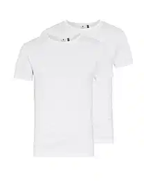 Herren Basic T-Shirt 2-Pack, Weiß (white D07205-124-110), L